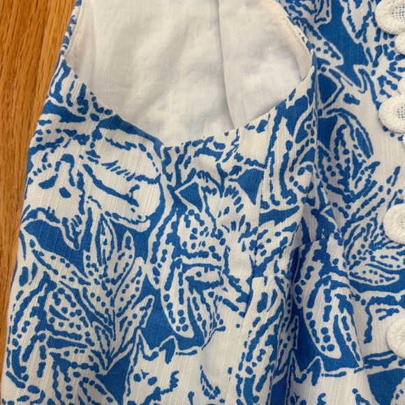 Blue and White fox print lilly pulitzer dress - Picture 4 of 7